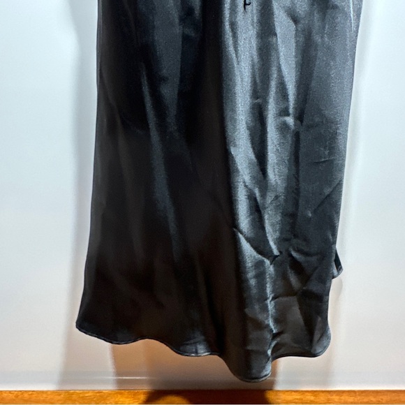Black Negligee Nightgown Babydoll Ruffles Satin by‎ adonna Size M vintage - Picture 5 of 9
